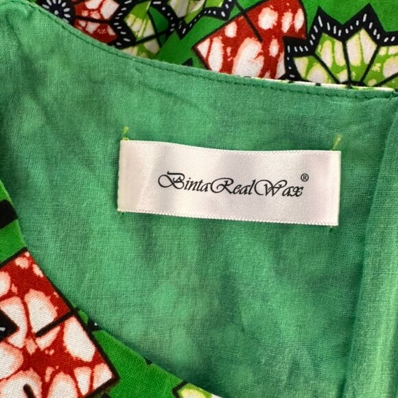 Binta Real Wax African Print Peplum Hi-Low Top | Size 2XL | New - Picture 10 of 10